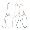 Faceted Rondelle Glass Beaded Necklaces NJEW-JN03004-1