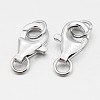 Anti-Tarnish Rhodium Plated 925 Sterling Silver Lobster Claw Clasps STER-O015-E-04-1