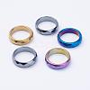 Electroplate Non-Magnetic Synthetic Hematite Rings RJEW-F068-18mm-1