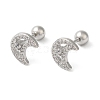 Moon Brass Micro Pave Clear Cubic Zirconia Ear Plug Gauges EJEW-L289-02P-01-1