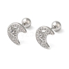 Moon Brass Micro Pave Clear Cubic Zirconia Cartilage Earrings EJEW-L289-02P-01-1