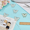10Pcs Butterfly Hotfix Rhinestone Iron on/Sew On Patches PATC-DR0001-04B-3