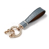 Microfiber & Zinc Alloy & Crystal Rhinestone Keychain KEYC-G062-01A-4