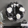 Halloween Plastic Skull Wreath Decorations SKUL-PW0001-042-3