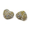 Sparkling Acrylic Heart Beads with Rhinestone Embellishment LS-OACR-NH0001-02B-05-2
