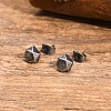 Stainless steel Hexagon Stud Earrings PW-WG255A2-01-3