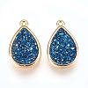 Resin Imitation Druzy Crystal Pendants KK-O101-A03-1