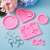 DIY Keychain Silicone Molds Kits DIY-TA0008-64-4