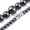 Non-Magnetic Synthetic Hematite Necklaces for Men NJEW-E107-03-3