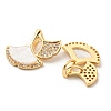 Brass Micro Pave Cubic Zirconia Pendants KK-P250-20G-01-2