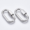 Tarnish Resistant 304 Stainless Steel Screw Carabiner Lock Charms STAS-N087-25A-01-1