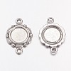 Tibetan Style Link Cabochon Bezel Settings TIBEP-0578-S-FF-1