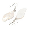 Rack Plating Brass Natural White Shell Dangle Earrings EJEW-N055-52H-2