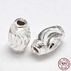 Fancy Cut Oval 925 Sterling Silver Textured Beads STER-F012-21A-2