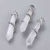 Natural Quartz Crystal Big Pointed Pendants G-F696-B15-1