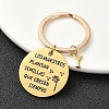 201 Stainless Steel & Brass Letter Keychain KEYC-YW00095-25-1