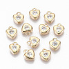Brass Micro Pave Cubic Zirconia Charms KK-S359-046-RS-1