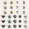 54Pcs 9 UV Plating Rainbow Iridescent Acrylic Beads OACR-PA0001-05-6