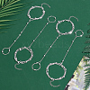 4Pcs Brass Satellite Chains Finger Ring Bracelets BJEW-HY0001-05S-4