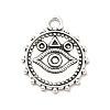 Tibetan Style Alloy Pendant Rhinestone Settings PALLOY-M198-22AS-1