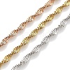 304 Stainless Steel Multi Layered Singapore Chain Necklaces NJEW-H043-10MC-2