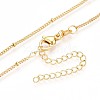 Round Brass Curb Chain Necklaces for Women NJEW-G084-18G-2