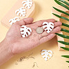  DIY Monstera Leaf Dangle Earring Making Kits DIY-TA0008-38-19