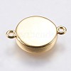 Brass Cabochon Connector Settings X-KK-E749-08G-2