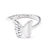 Non-Tarnish 304 Stainless Steel Hollow Out Butterfly Adjustable Ring for Women RJEW-I097-03P-2