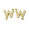 Rack Plating Brass Letter Connector Charms KK-C007-38G-W-2