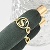 Brass Open Cuff Rings for Women RJEW-K289-01G-S-1