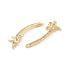 Brass Micro Pave Clear Cubic Zirconia Connector Charms KK-E068-VC482-3