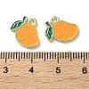 Fruit Alloy Enamel Charms PALLOY-S058-01LG-29-3