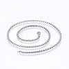 Non-Tarnish 304 Stainless Steel Box Chain Necklaces NJEW-F227-09P-10-1