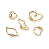Fashewelry 5Pcs 5 Styles Brass Screw Carabiner Lock Charms KK-FW0001-12-3