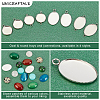 Unicraftale DIY Flat Round & Oval Stone Pendant Making Kit DIY-UN0003-08-4
