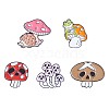 5Pcs 5 Style Skull Mushroom & Hedgehog & Frog Enamel Pins JBR092A-1