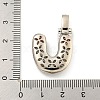 Brass Micro Pave Clear Cubic Zirconia Pendants KK-B099-01P-U-3