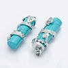 Synthetic Turquoise Pendants G-O163-E17-2