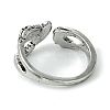 Snake Alloy Open Cuff Rings RJEW-K275-83AS-3