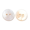 2-Hole Shell Flat Round Buttons X-BUTT-P012-09-2