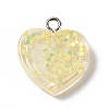 Transparent Resin Pendants RESI-C029-01A-2