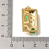 Brass Micro Pave Cubic Zirconia Pendants KK-K389-038G-3