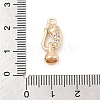 Brass Micro Pave Clear Cubic Zirconia Hook and S-hook Clasps KK-C080-01G-3