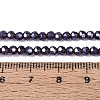 Electroplate Transparent Glass Beads Strands EGLA-A035-T3mm-A15-4