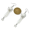 304 Stainless Steel Angel with Star Dangle Earrings EJEW-MZ00225-3