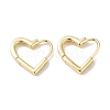 Heart Brass Hoop Earrings for Women EJEW-U008-04G-1