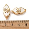 Brass Micro Pave Clear Cubic Zirconia Box Clasps KK-U037-14G-3