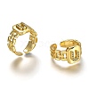 Brass Micro Pave Clear Cubic Zirconia Cuff Rings RJEW-H541-01U-G-2