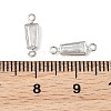 SHEGRACE Brass Pave Cubic Zirconia Trapezoid Connector Charms XGRQ2O526-444A-P-3